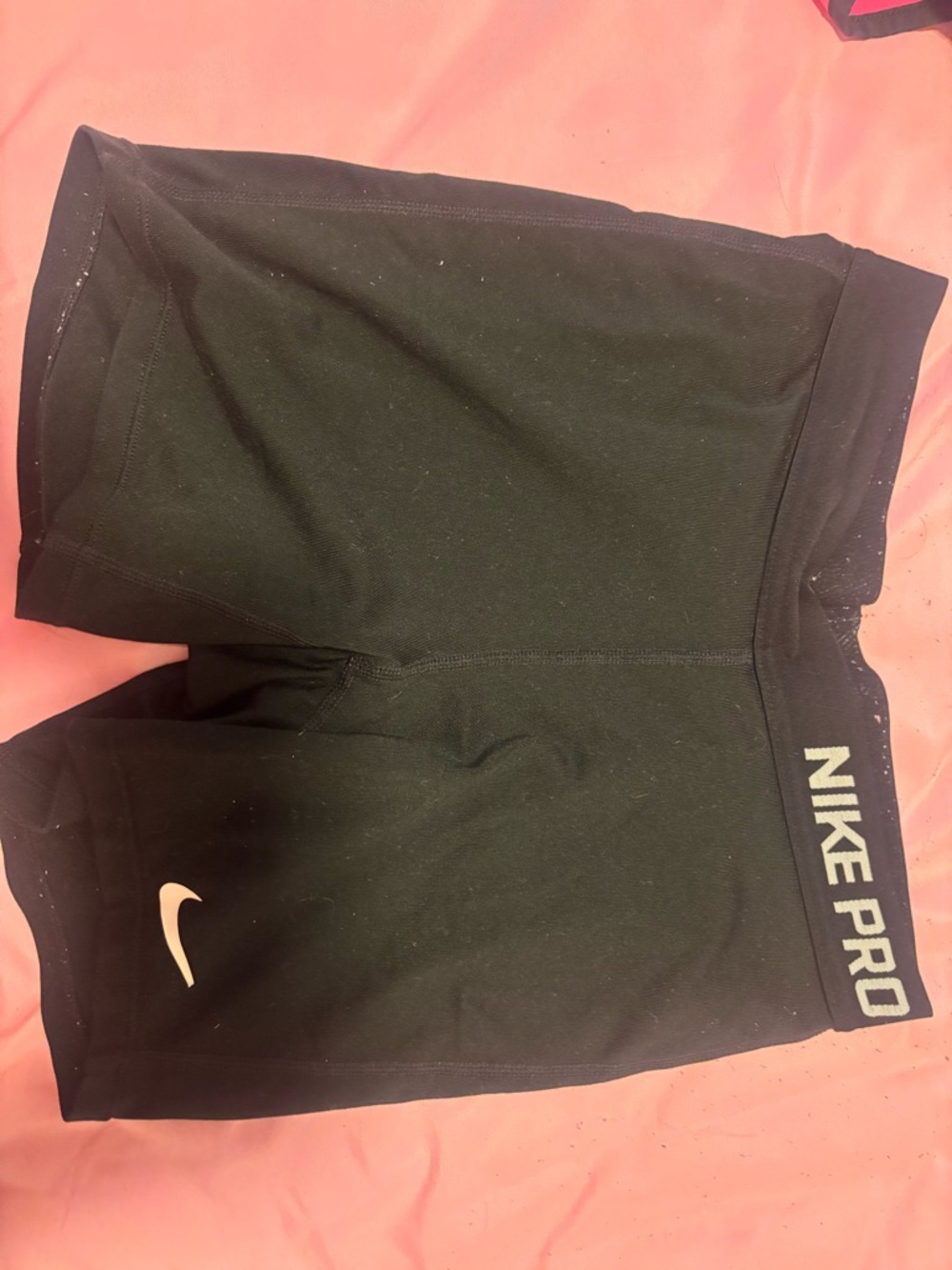 Nike Black Pro Compression Shorts with White Logo